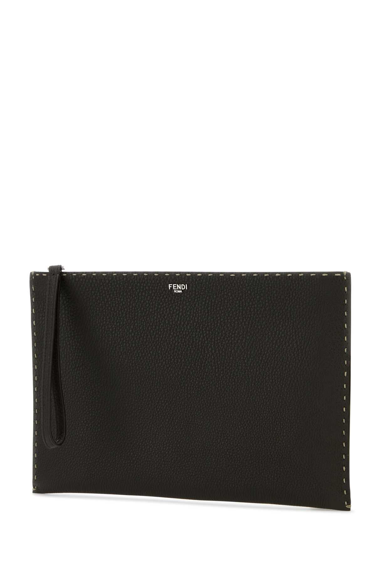 FENDI EBANO+BEIGE ETNICO+P For Men Exterior: 100% Leather Lining: 100% Fabric Finishing: Silver metal