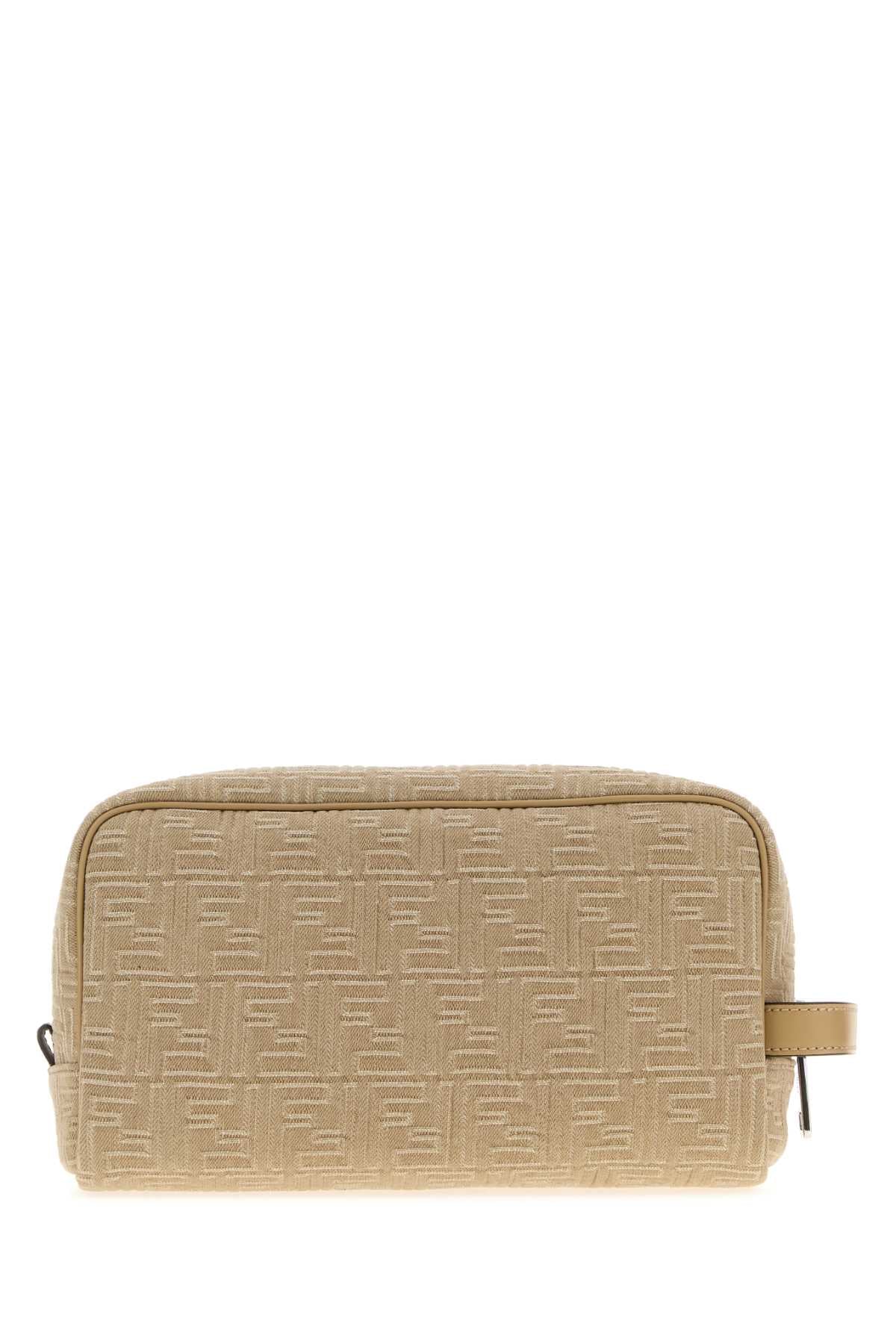 FENDI BEAUTY FF ALL OVER FF MONOCOLORE BEIGE For Men Exterior: 100% Cotton Finishing: Silver metal