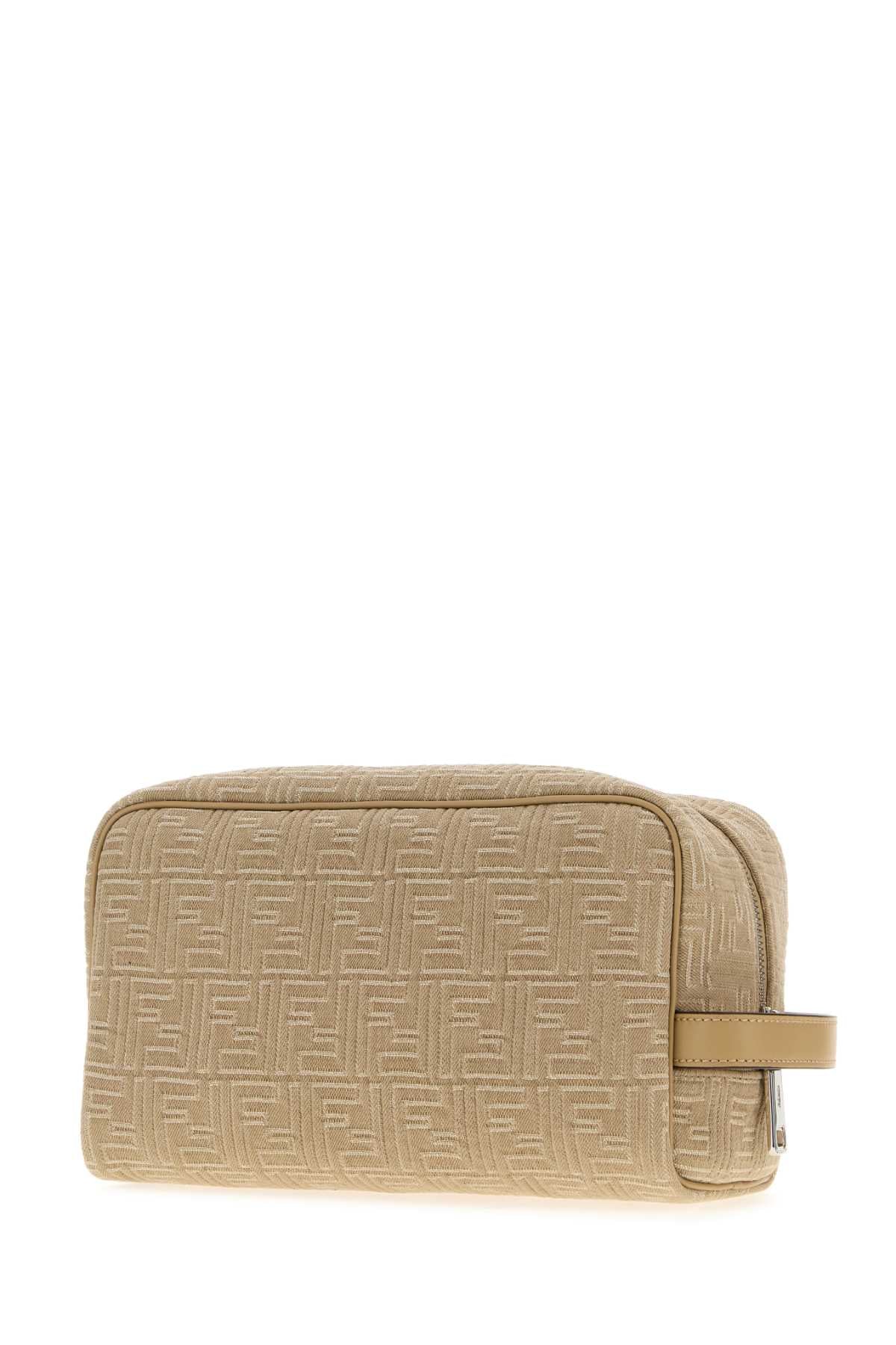 FENDI BEAUTY FF ALL OVER FF MONOCOLORE BEIGE For Men Exterior: 100% Cotton Finishing: Silver metal