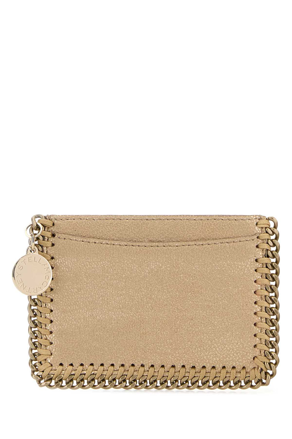 STELLA MCCARTNEY Falabella Flat Card Holder Eco Shiny Dotted For Women Exterior: 100% Fabric Finishing color: Platinum
