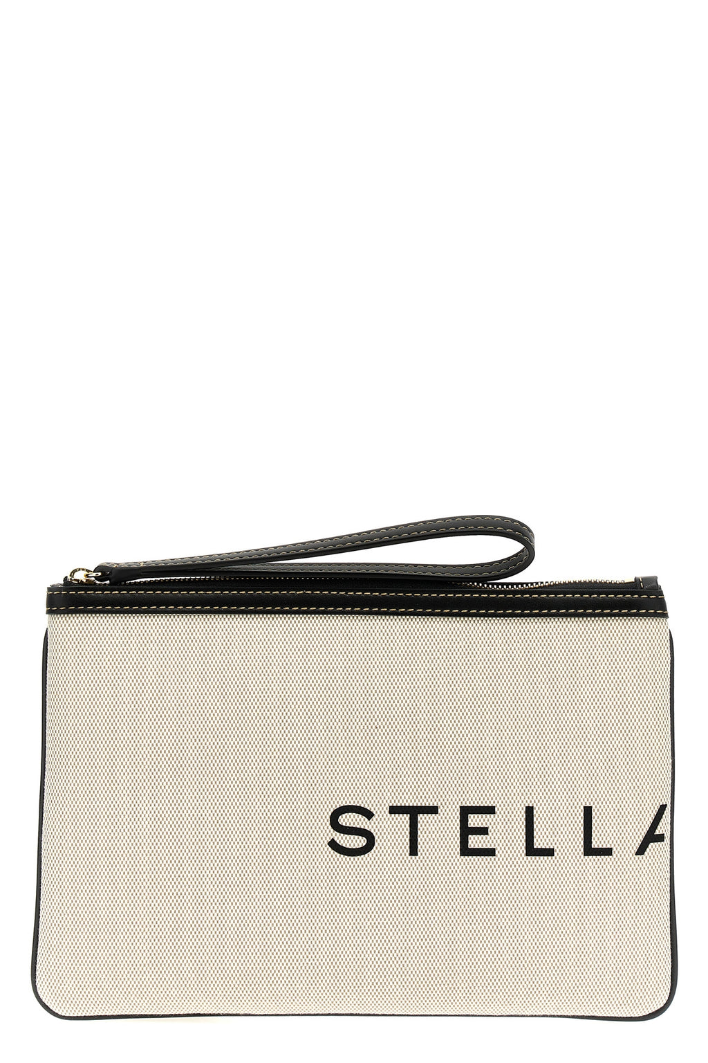 STELLA MCCARTNEY Logo clutch bag For Women 80% cotton, 20% polyester