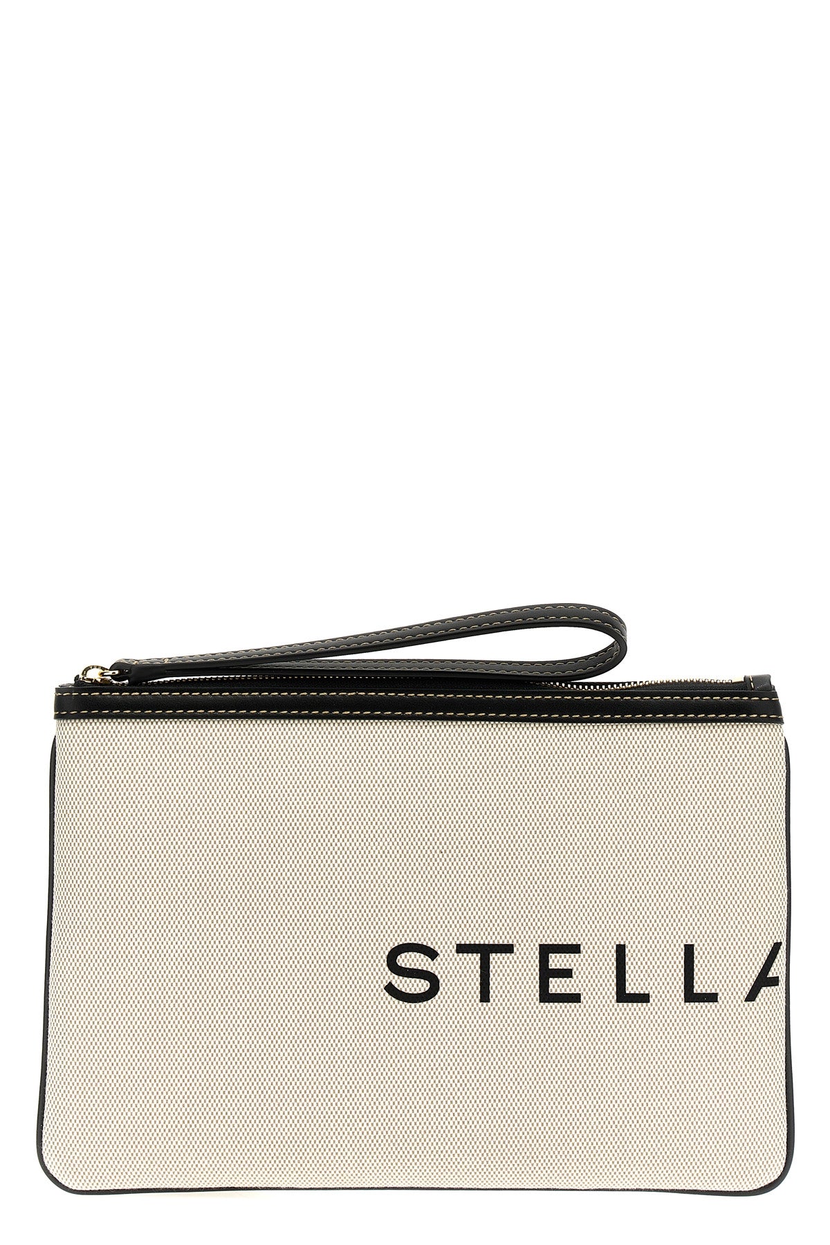 STELLA MCCARTNEY Logo clutch bag For Women 80% cotton, 20% polyester