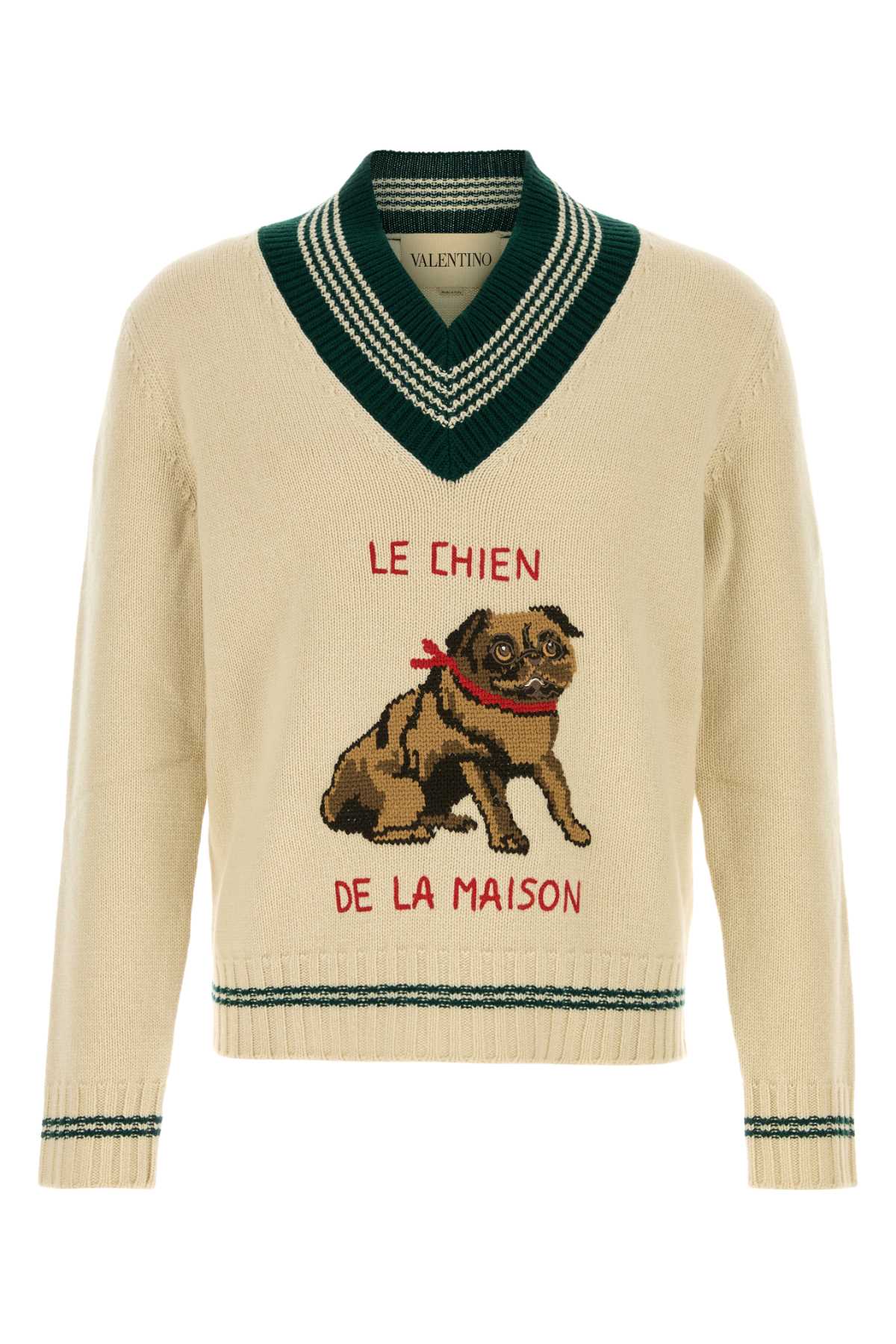 VALENTINO GARAVANI MAGLIA | LE CHIEN DE LA M For Men Exterior: 100% Wool