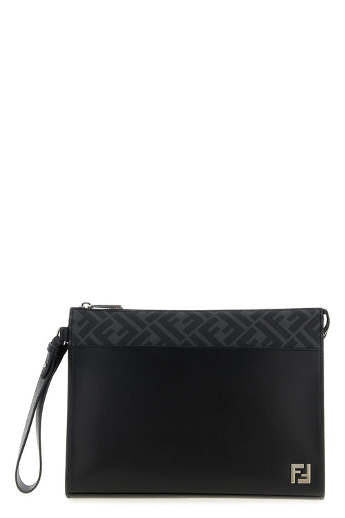 FENDI 'Squared FF' clutch For Men 100% calfskin leather (Bos Taurus)