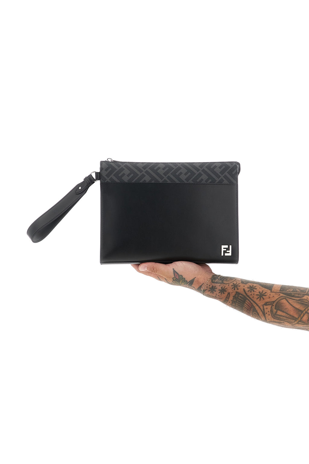 FENDI 'Squared FF' clutch For Men 100% calfskin leather (Bos Taurus)