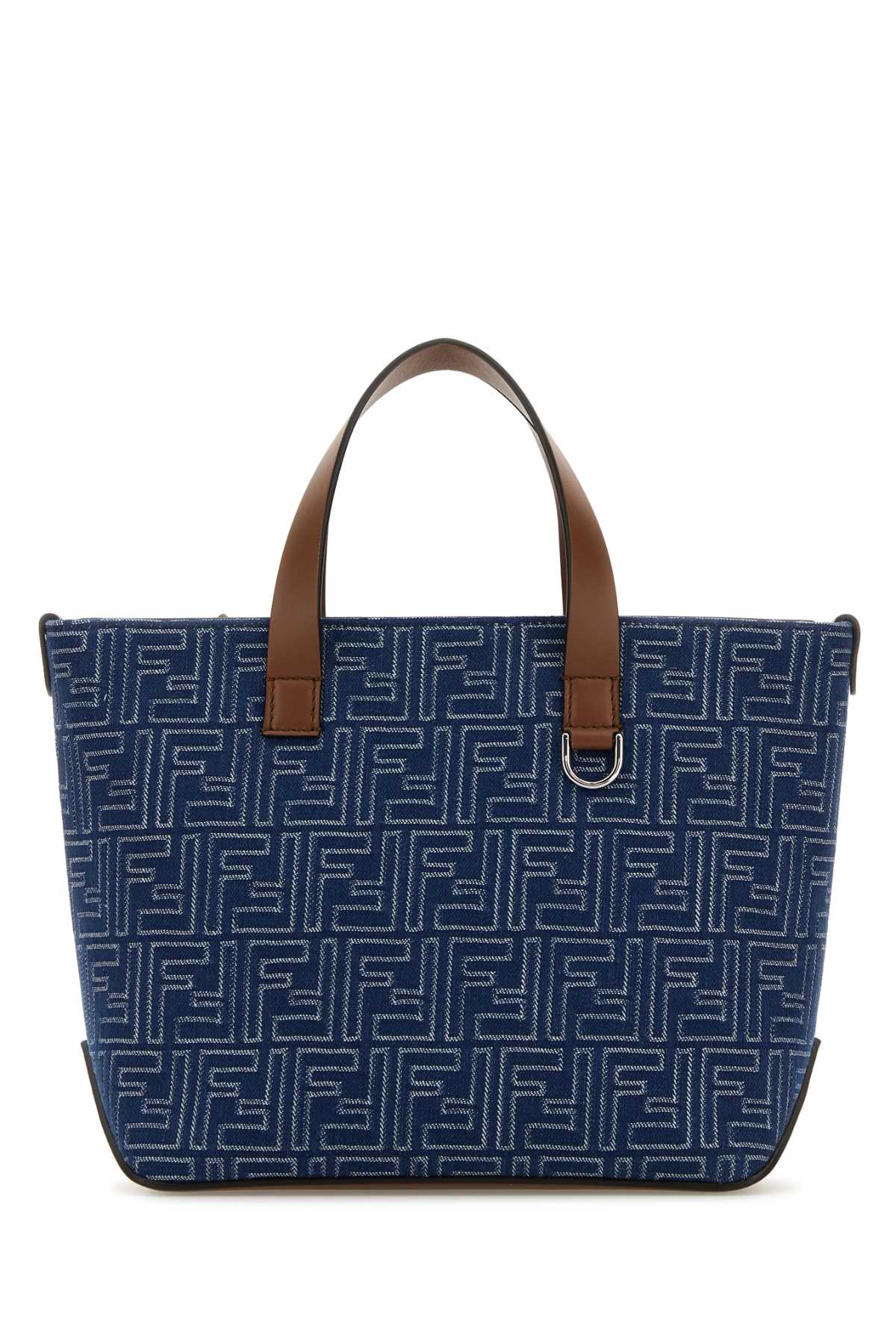 FENDI SHOPPING BAG S CANVAS STRIPES For Men Exterior: 100% Fabric Lining: 100% Fabric Finishing: Silver metal