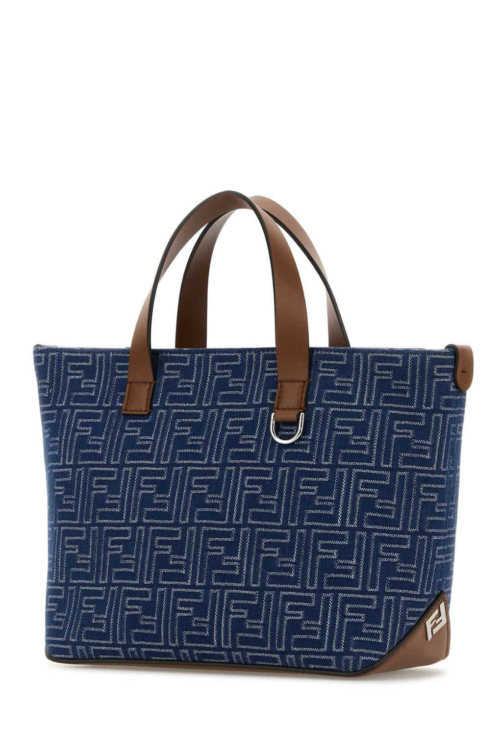 FENDI SHOPPING BAG S CANVAS STRIPES For Men Exterior: 100% Fabric Lining: 100% Fabric Finishing: Silver metal