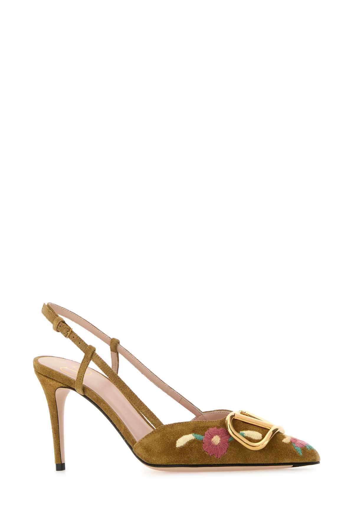 VALENTINO GARAVANI SLING BACK | VLOGO SIGNAT For Women Exterior: 100% Suede Interior: 100% Leather Sole: Leather