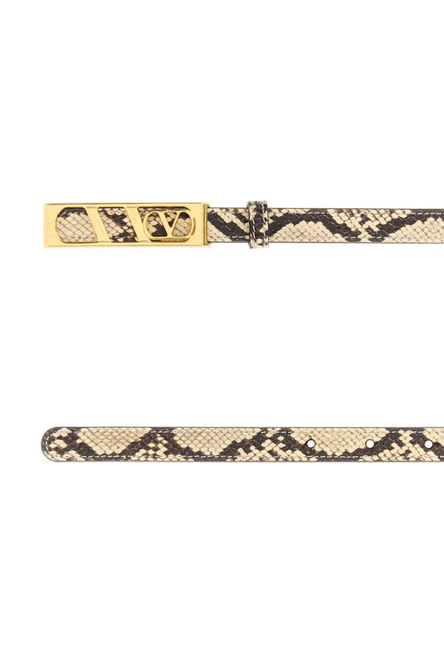 VALENTINO GARAVANI BELT H.15 | VLOGO SIGNATU For Women Exterior: 100% Python Finishing: Golden metal