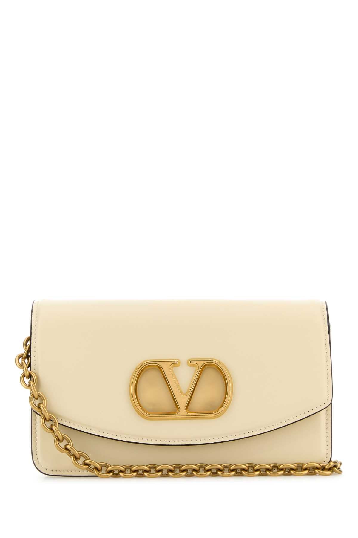 VALENTINO GARAVANI SMALL CLUTCH | VAIN | VIT For Women Exterior: 100% Leather Lining: 100% Leather Finishing: Antiqued golden metal