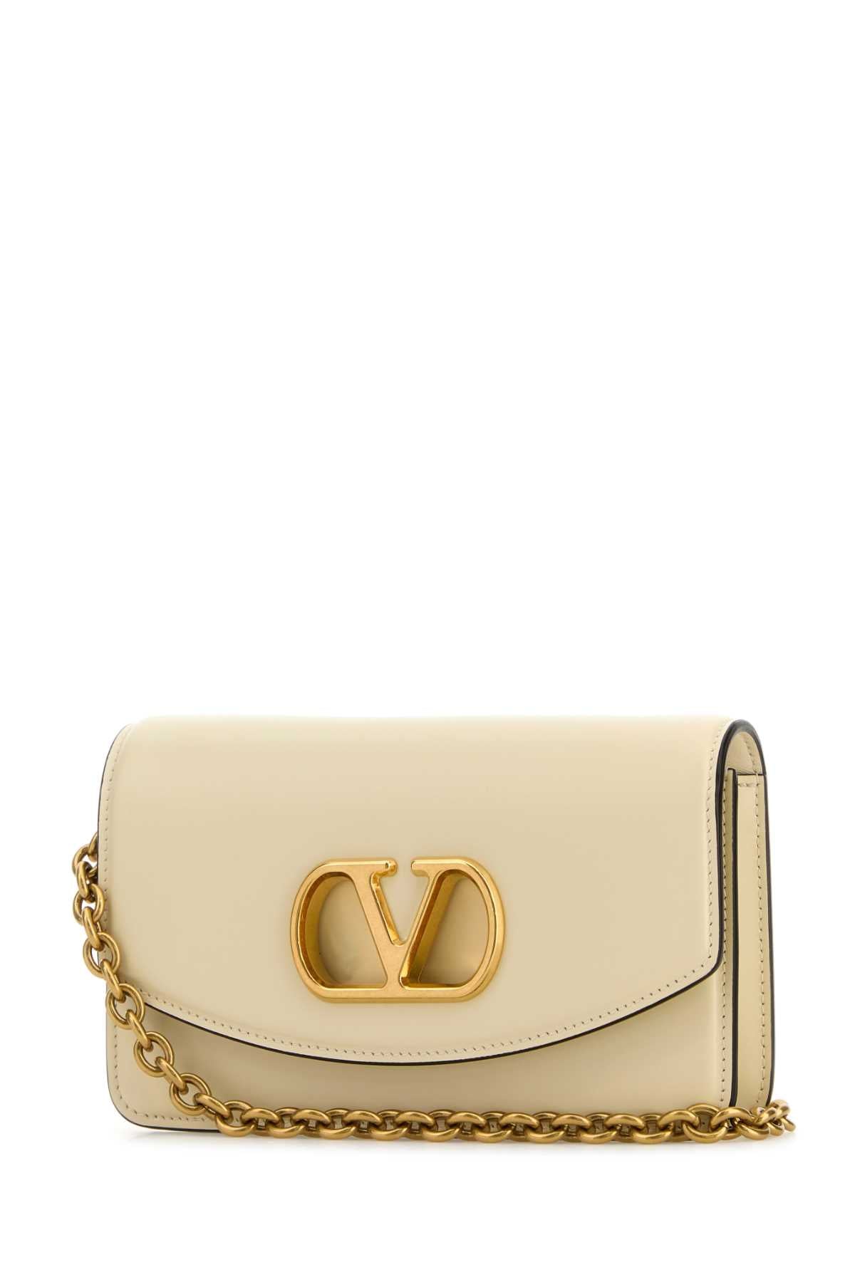 VALENTINO GARAVANI SMALL CLUTCH | VAIN | VIT For Women Exterior: 100% Leather Lining: 100% Leather Finishing: Antiqued golden metal