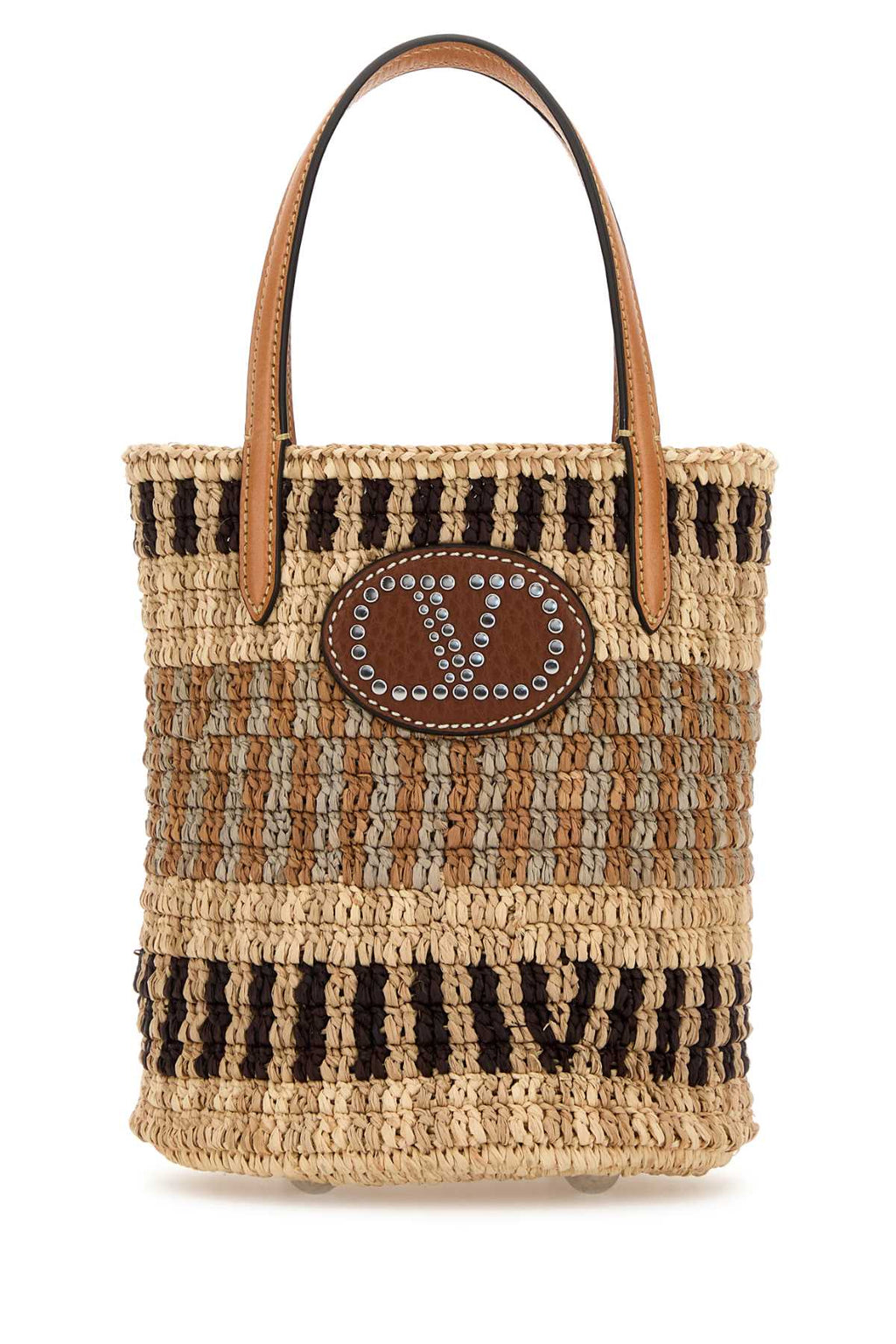 VALENTINO GARAVANI SMALL BUCKET BAG | VLOGO For Women Exterior: 100% Raffia Finishing: Silver metal