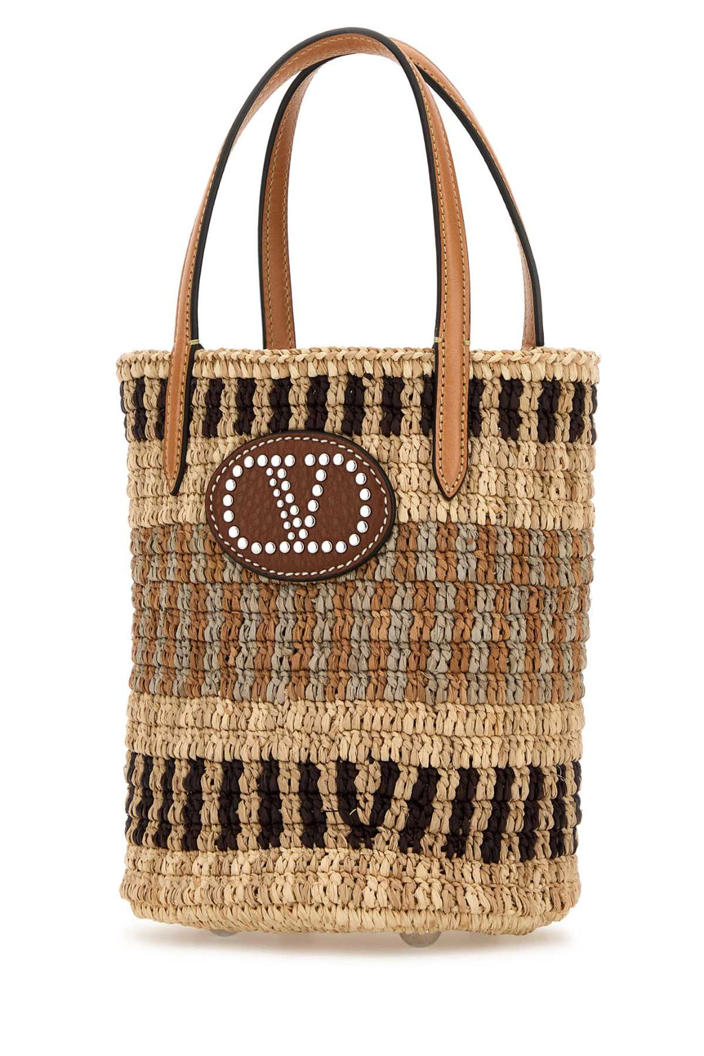 VALENTINO GARAVANI SMALL BUCKET BAG | VLOGO For Women Exterior: 100% Raffia Finishing: Silver metal