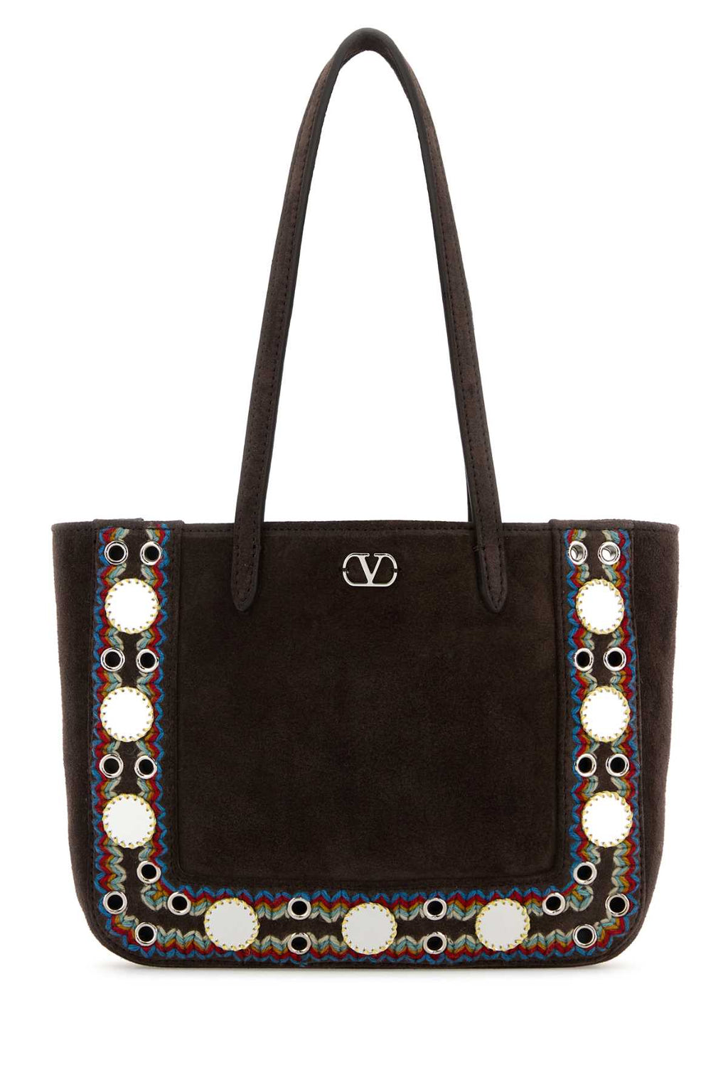 VALENTINO GARAVANI MINI TOTE | NELLCOTE | FR For Women Exterior: 100% Suede Lining: 100% Suede Finishing: Silver metal