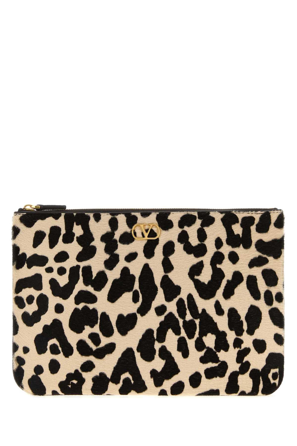 VALENTINO GARAVANI MEDIUM FLAT POUCH | VLOGO For Women CALF LEATHER - BOS TAURUS