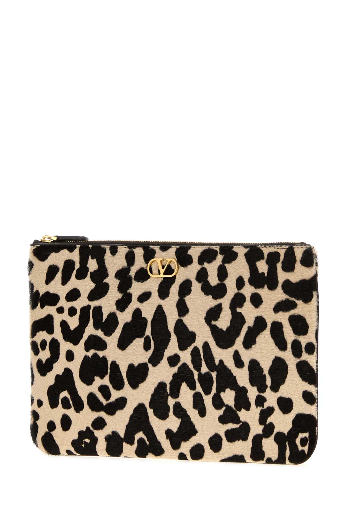 VALENTINO GARAVANI MEDIUM FLAT POUCH | VLOGO For Women CALF LEATHER - BOS TAURUS