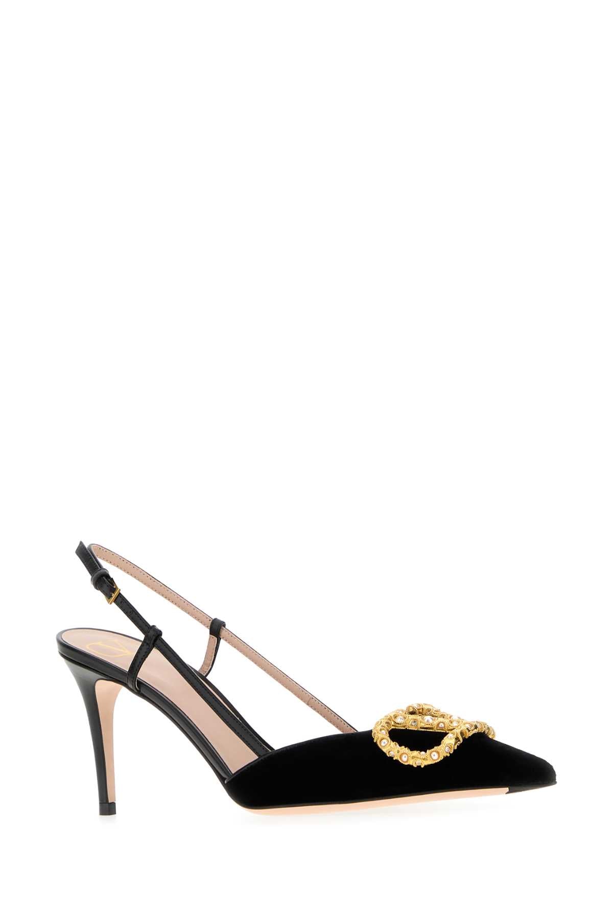 VALENTINO GARAVANI SLING BACK | VLOGO SIGNAT For Women Exterior: 100% Fabric Interior: 100% Leather Sole: Leather