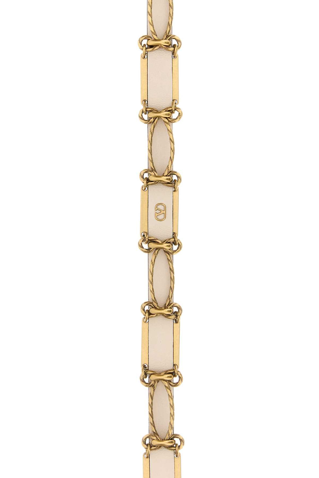 VALENTINO GARAVANI CHAIN BELT H. 25 | VLOGO For Women Exterior: 100% Leather 100% Metal Finishing: Antiqued gold