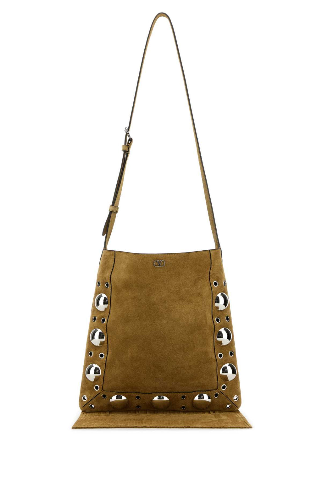 VALENTINO GARAVANI MEDIUM CROSS BODY BAG | N For Men Exterior: 100% Suede Lining: 100% Suede Finishing: Silver metal