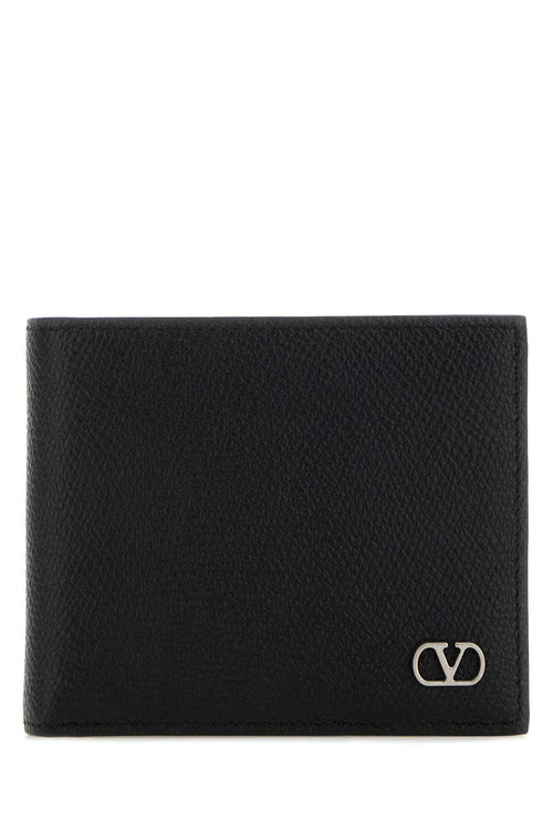 VALENTINO GARAVANI BILLFOLD WALLET ONLY CARD For Men Exterior: 100% Calf Finishing: Antiqued palladium