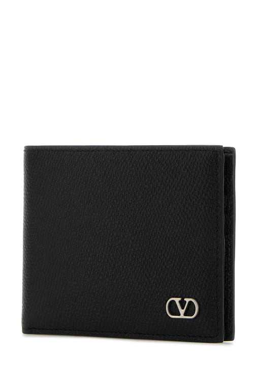 VALENTINO GARAVANI BILLFOLD WALLET ONLY CARD For Men Exterior: 100% Calf Finishing: Antiqued palladium