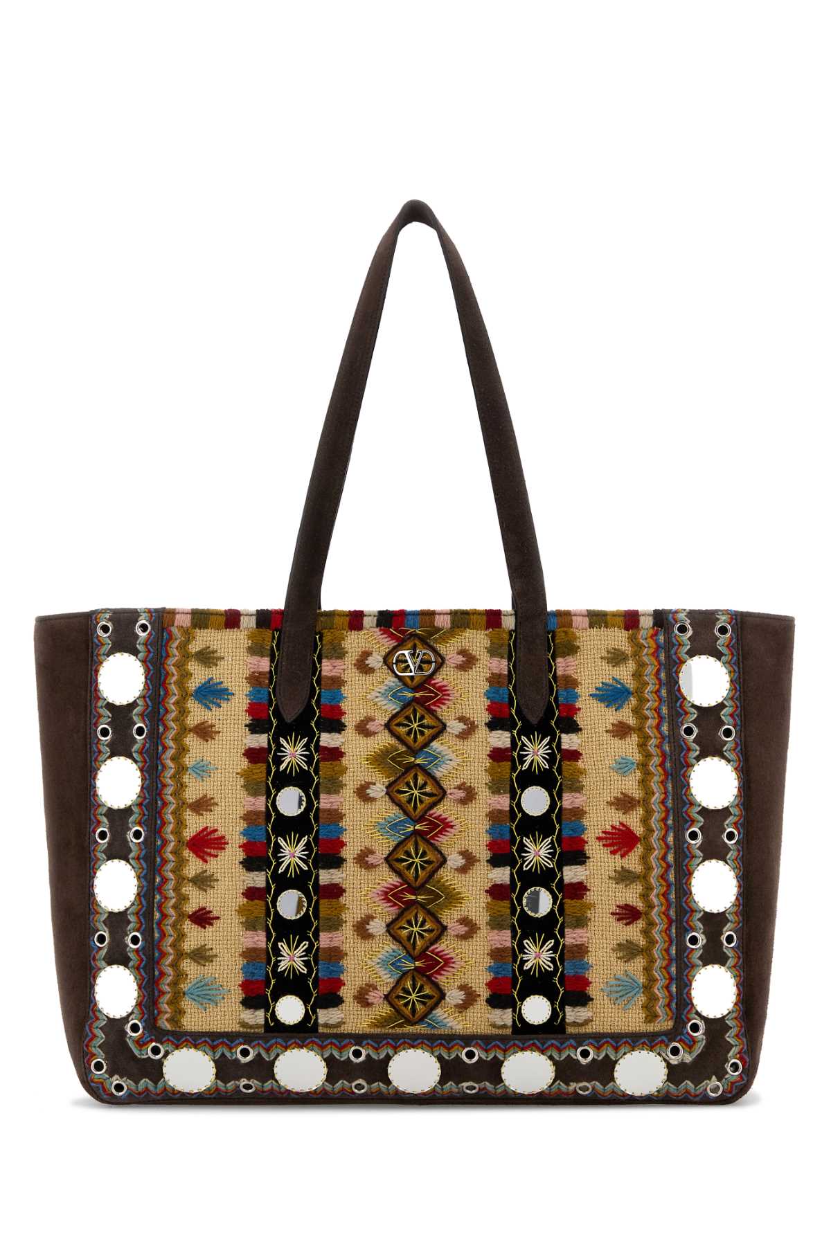 VALENTINO GARAVANI TOTE | NELLCOTE | RIC.GEO For Men Exterior: 100% Fabric 100% Suede Lining: 100% Suede Finishing: Palladium