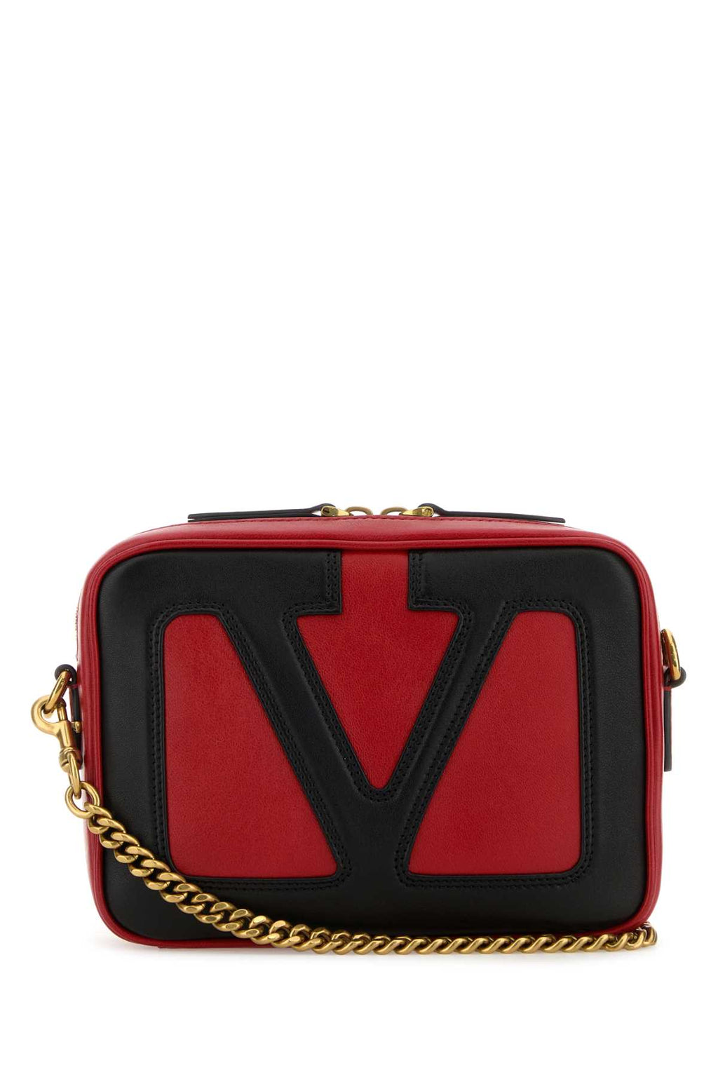 VALENTINO GARAVANI CAMERA CASE | VIVA SUPERS For Men Exterior: 100% Nappa leather Lining: 100% Nappa leather Finishing: Antiqued golden metal