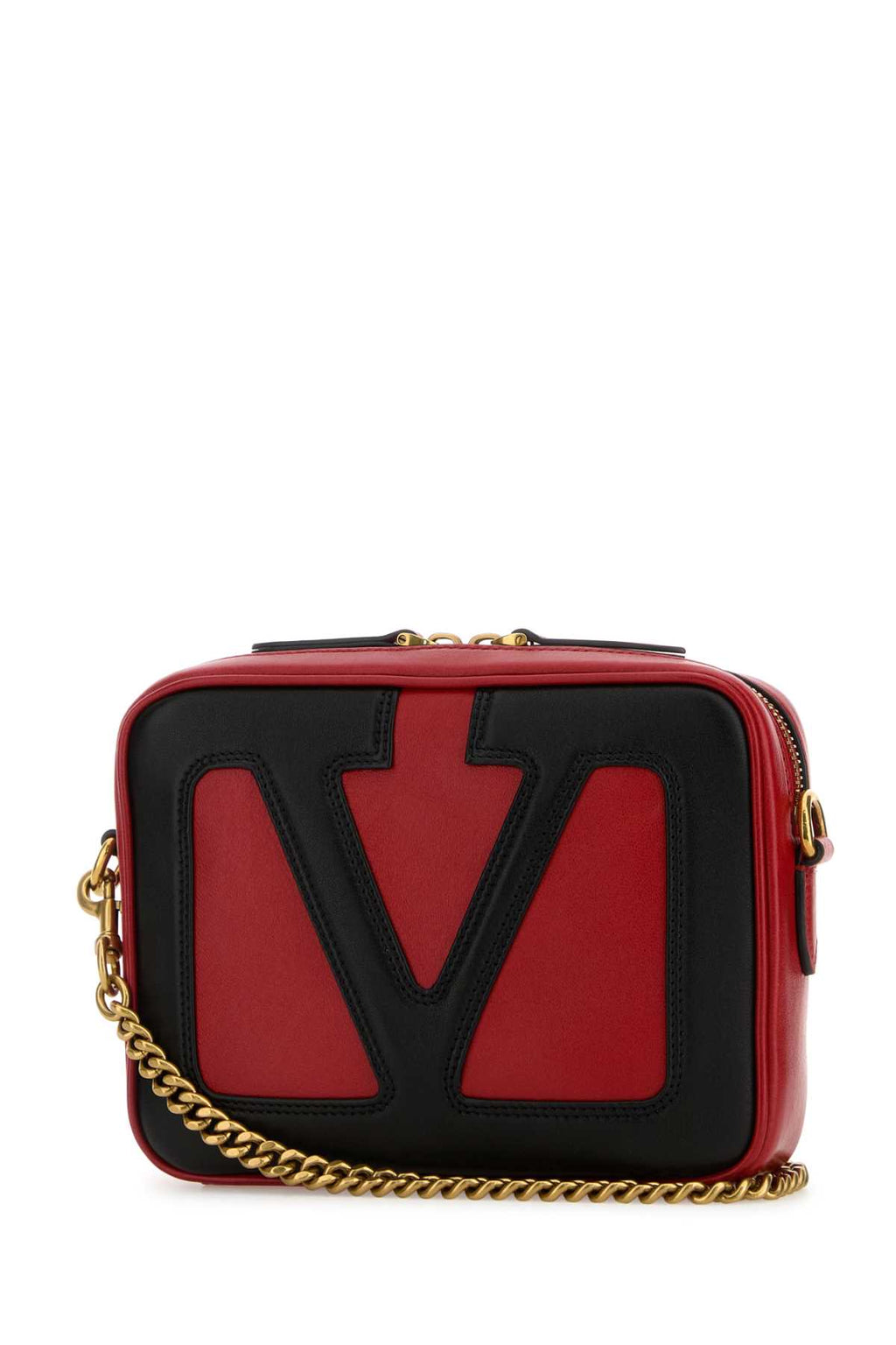 VALENTINO GARAVANI CAMERA CASE | VIVA SUPERS For Men Exterior: 100% Nappa leather Lining: 100% Nappa leather Finishing: Antiqued golden metal