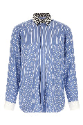 Animal print collar shirt