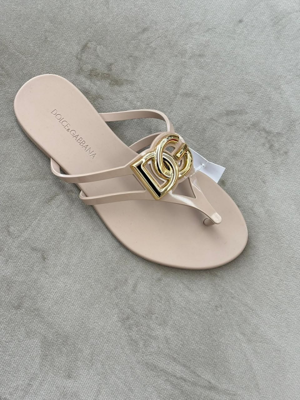 DG Logo Thong Sandals in Rubber