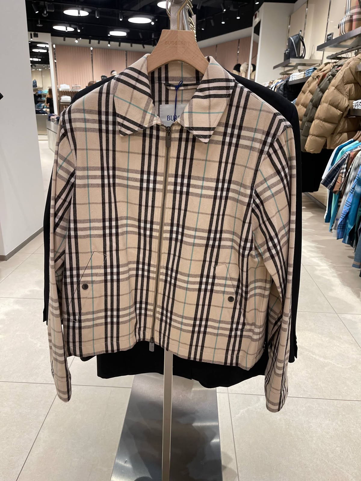Check Cotton Harrington Jacket