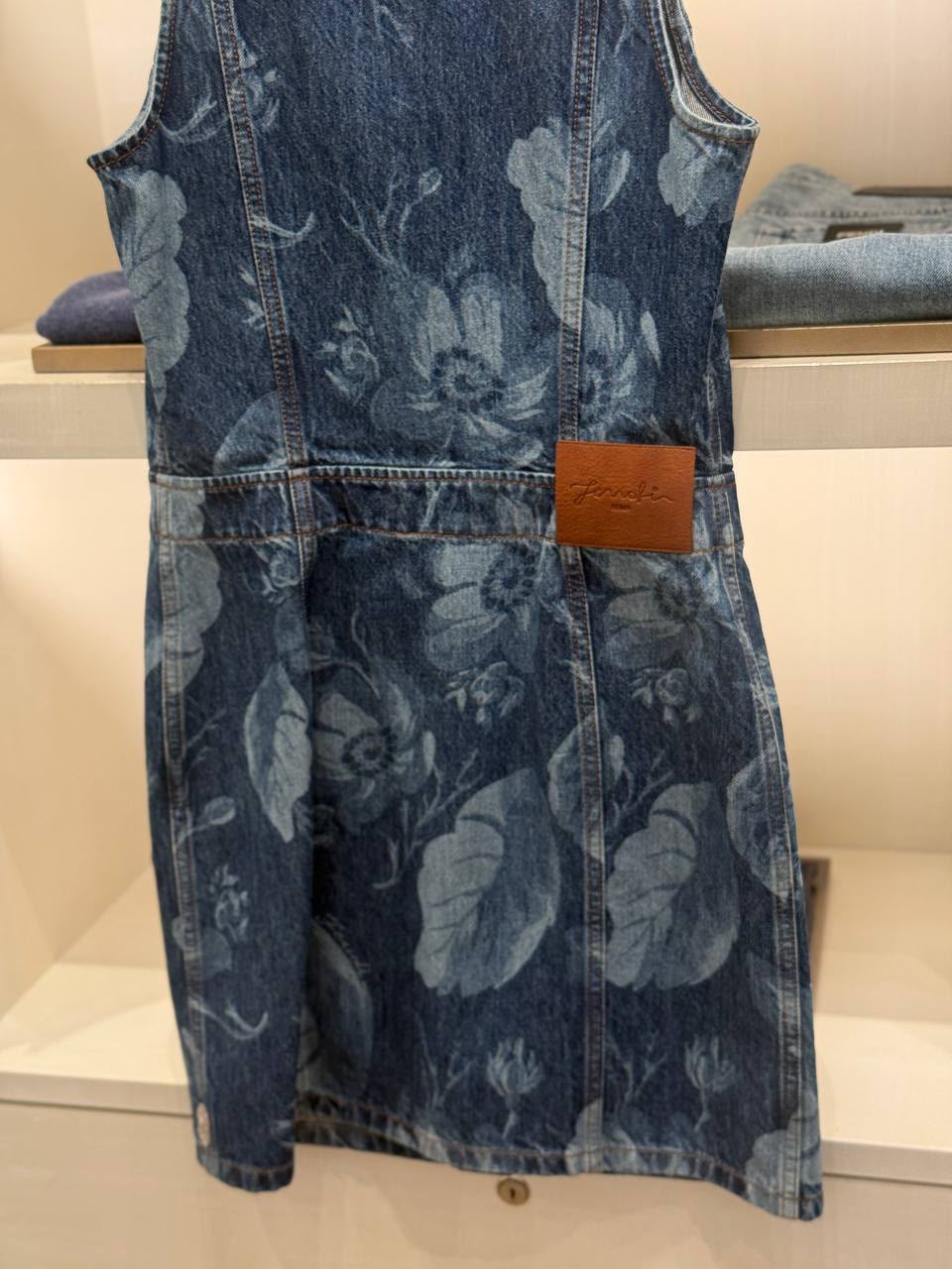 Floral Print Denim Dress