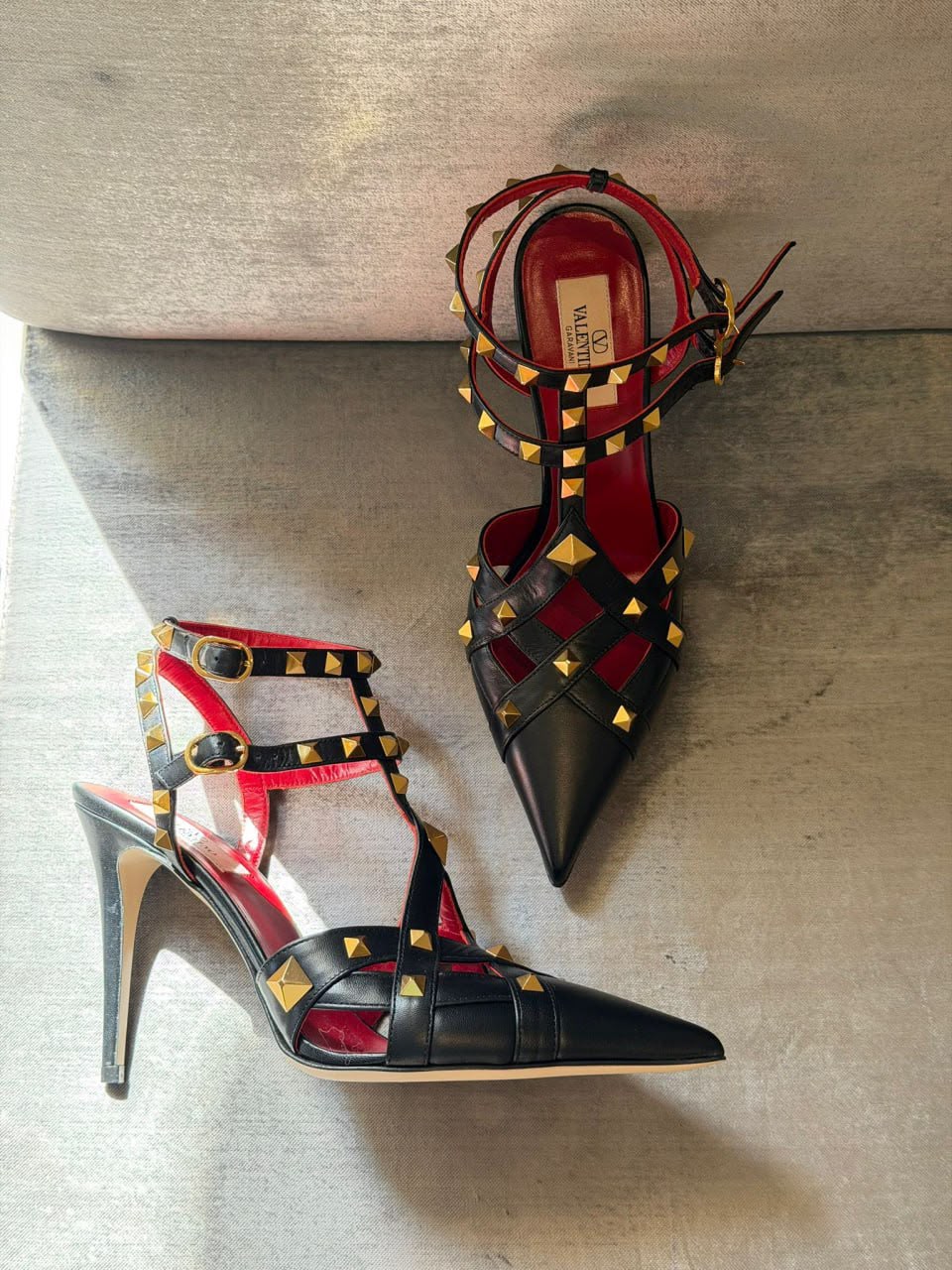 Rockstud Cage Stiletto Pumps