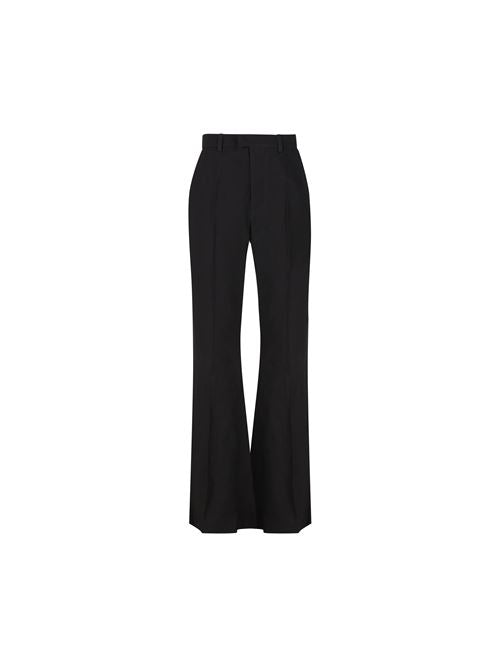 Pantaloni Flared in viscosa fluida nera