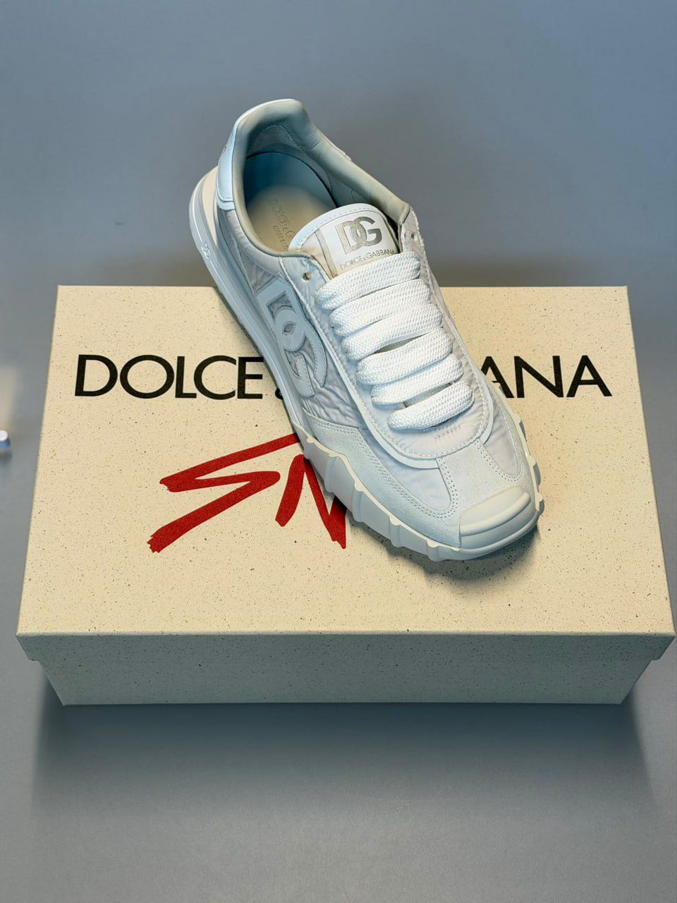 DG Logo Sneakers in Nylon and Suede