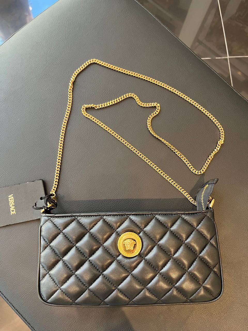 Quilted Medusa Chain Pouch