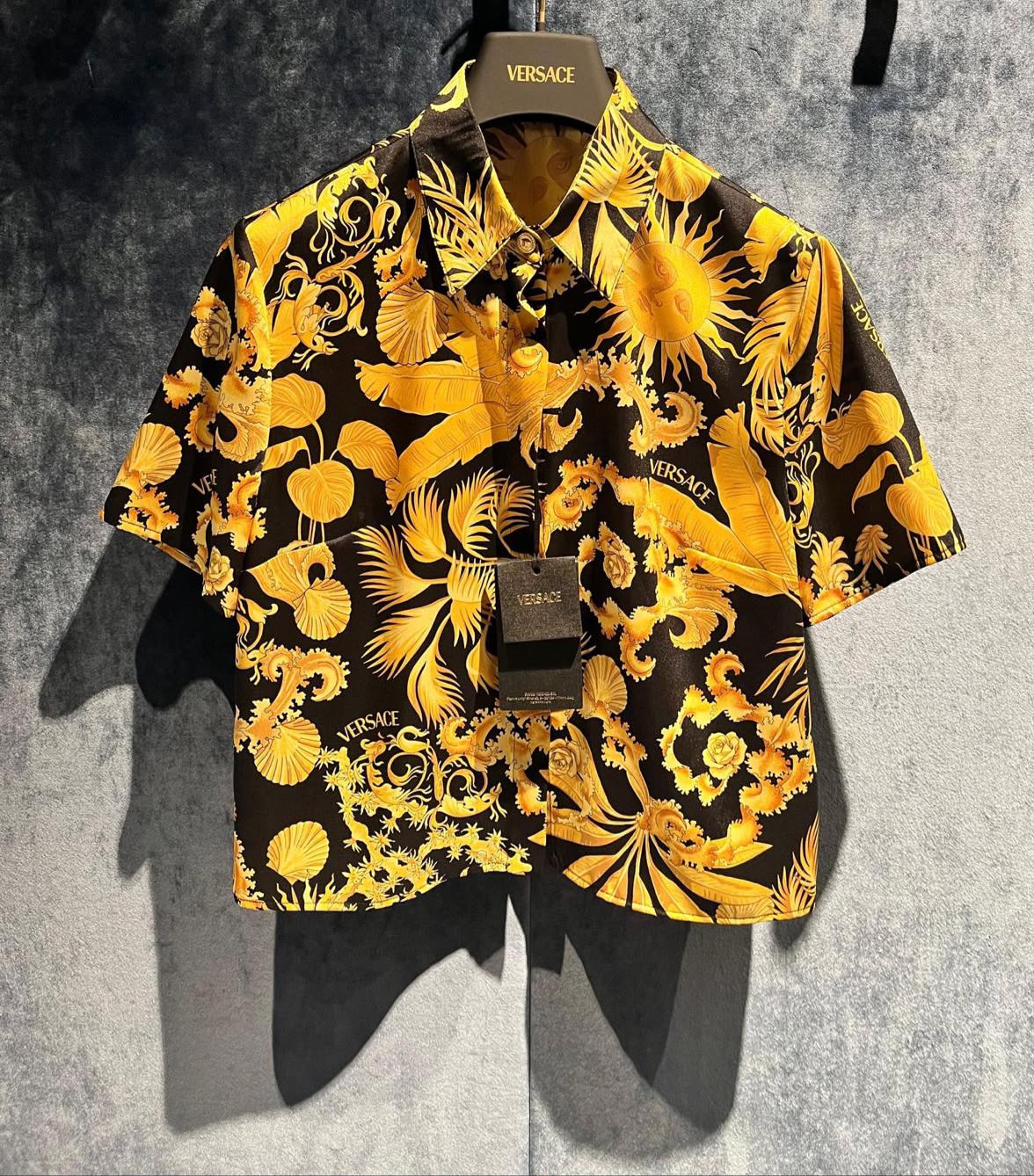 Barocco Sun Print Short-Sleeve Shirt