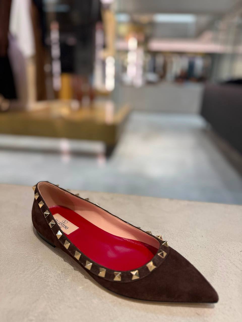 Rockstud Pointed-Toe Flat