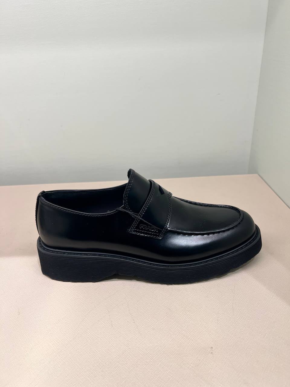 Brushed Leather Loafers