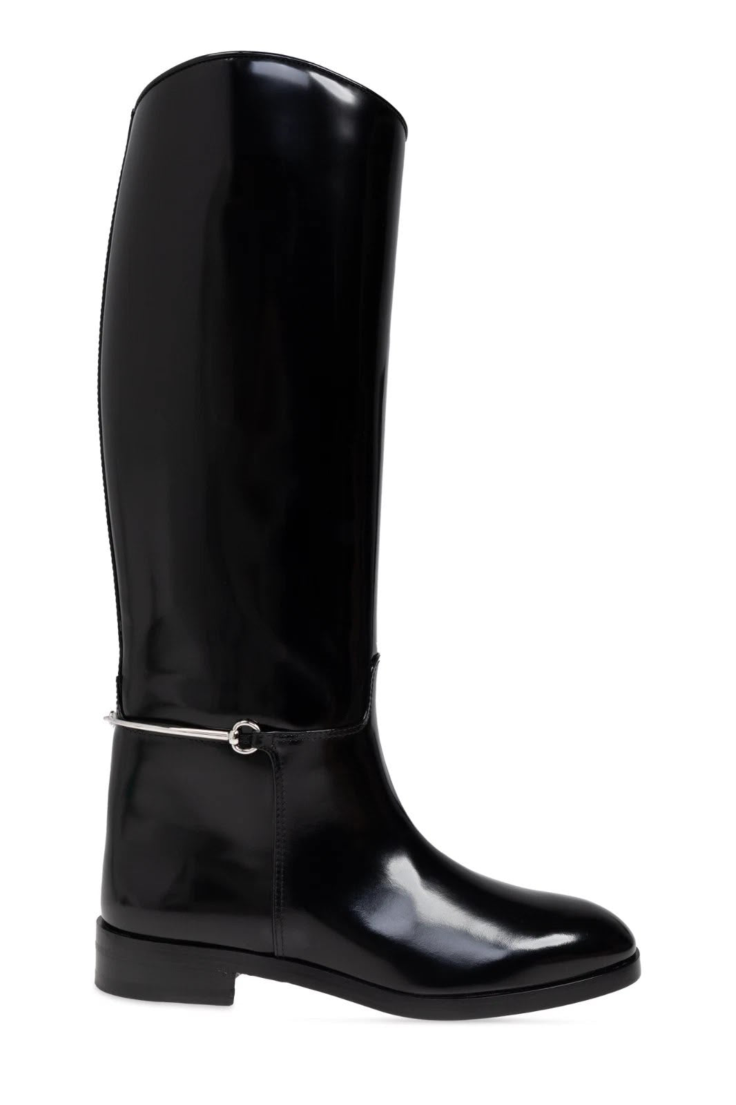 Horsebit-detailed leather knee-high boots