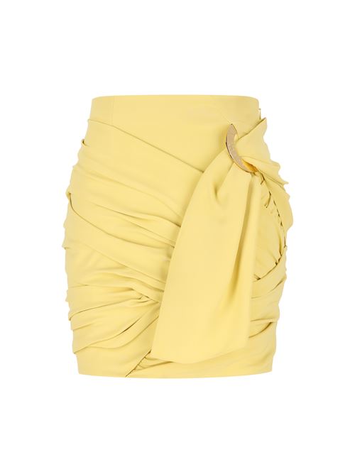 Draped Mini Skirt with Ring Detail