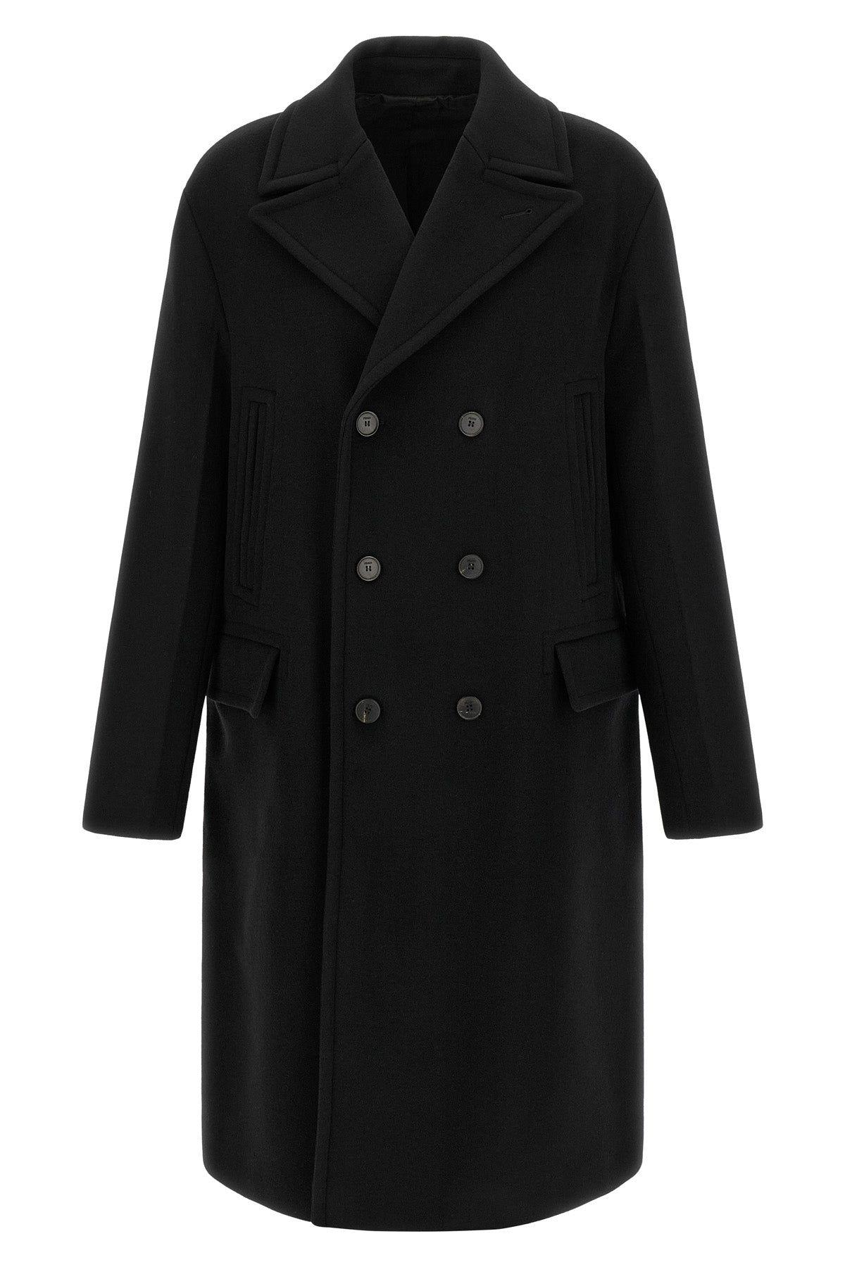 Angora and wool coat