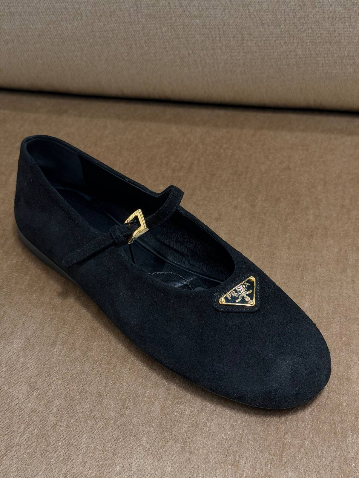 Suede Mary Jane Ballerinas