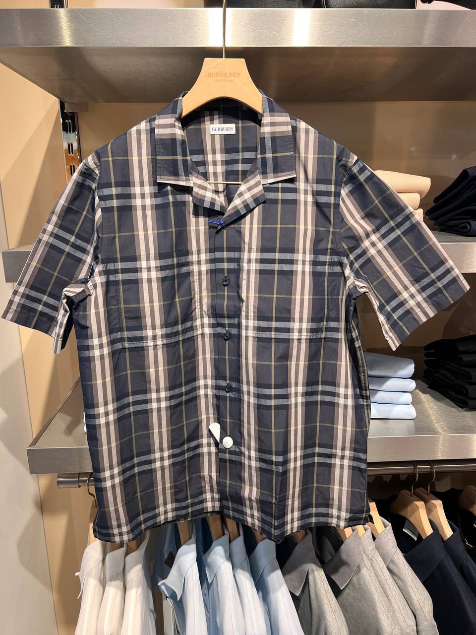 Check Cotton Short-sleeve Shirt