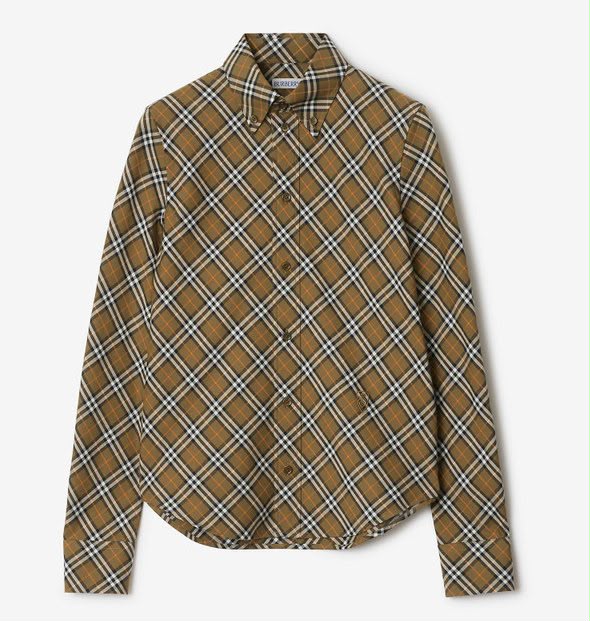 Check Cotton Button-down Shirt