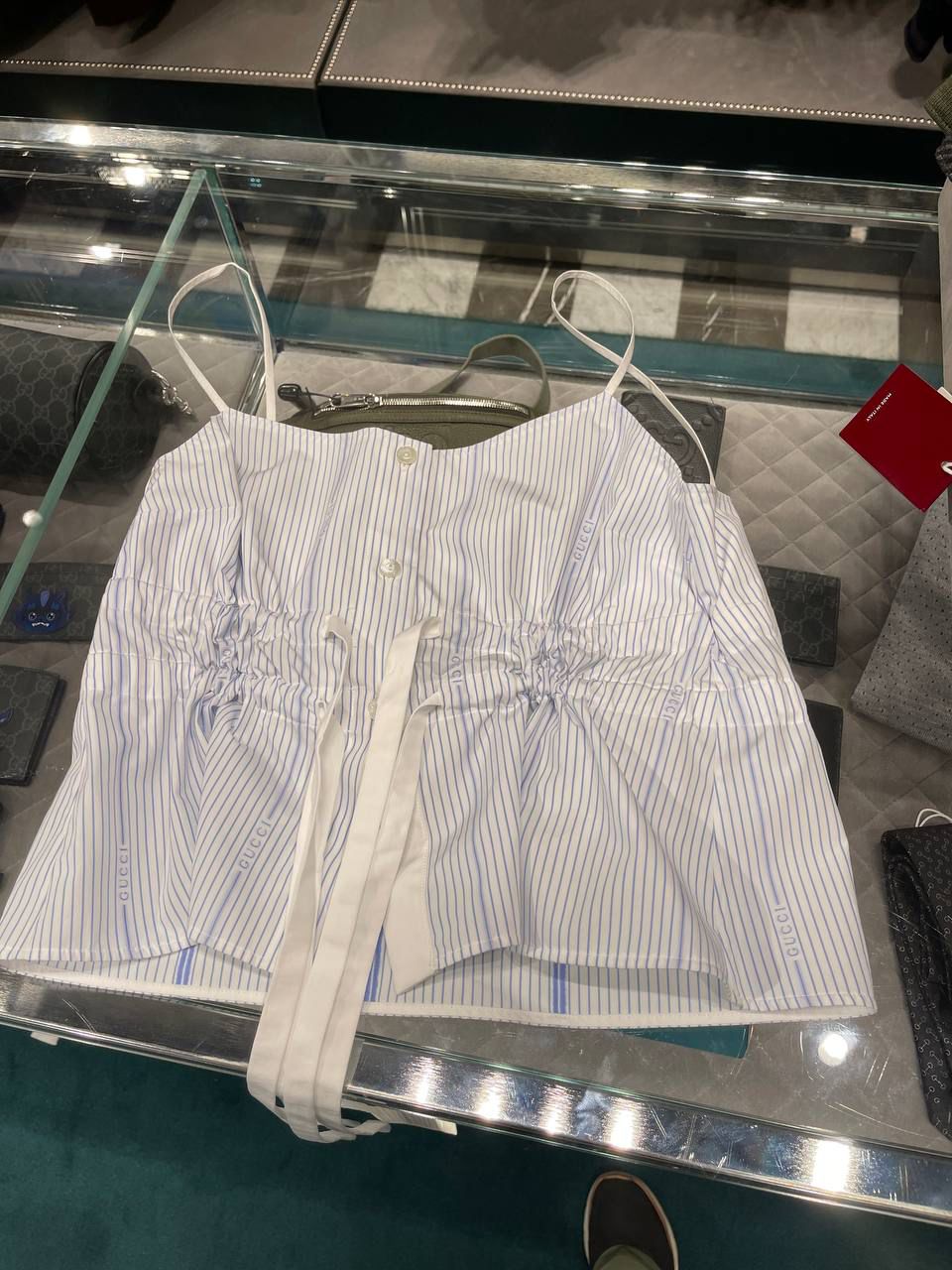 Striped Cotton Poplin Top