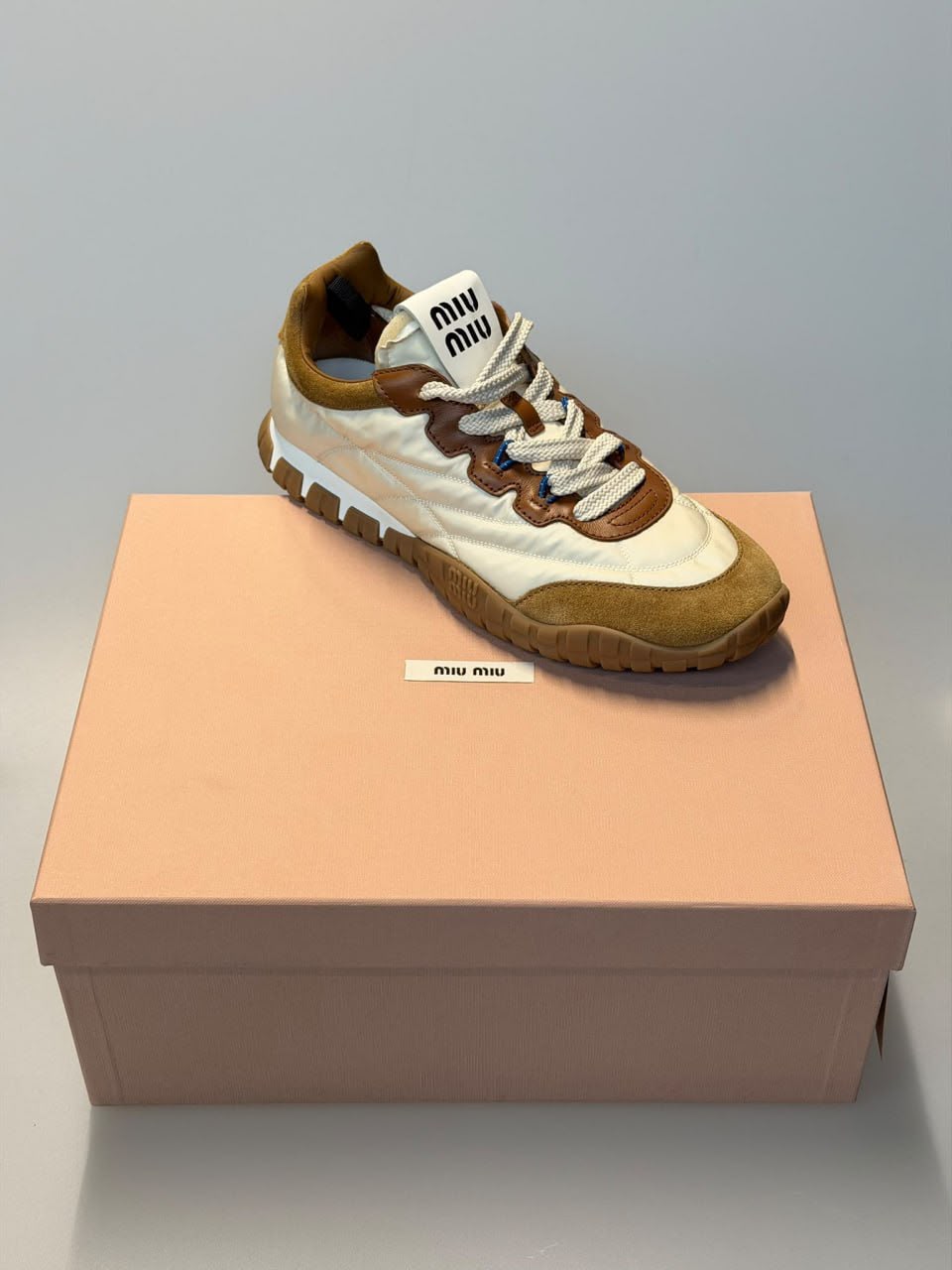 Technical Fabric and Suede Sneakers