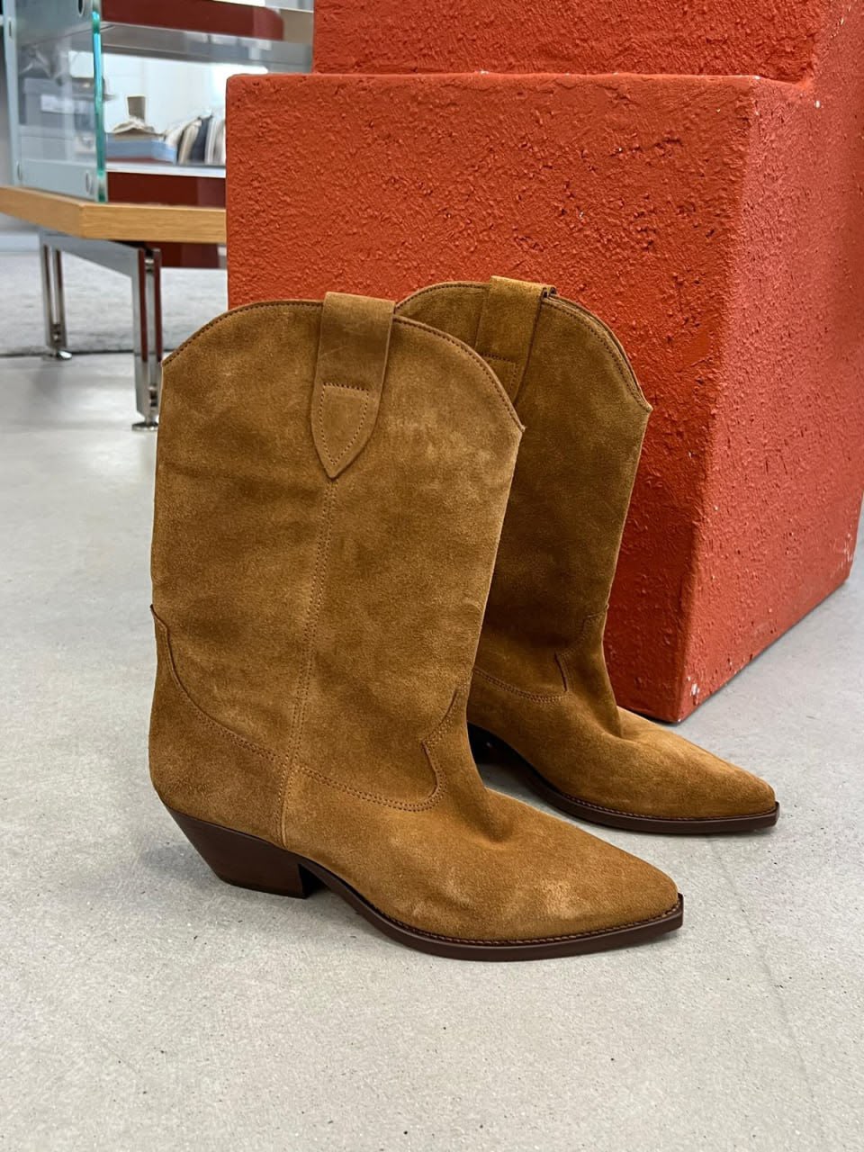 Suede Cowboy Boots