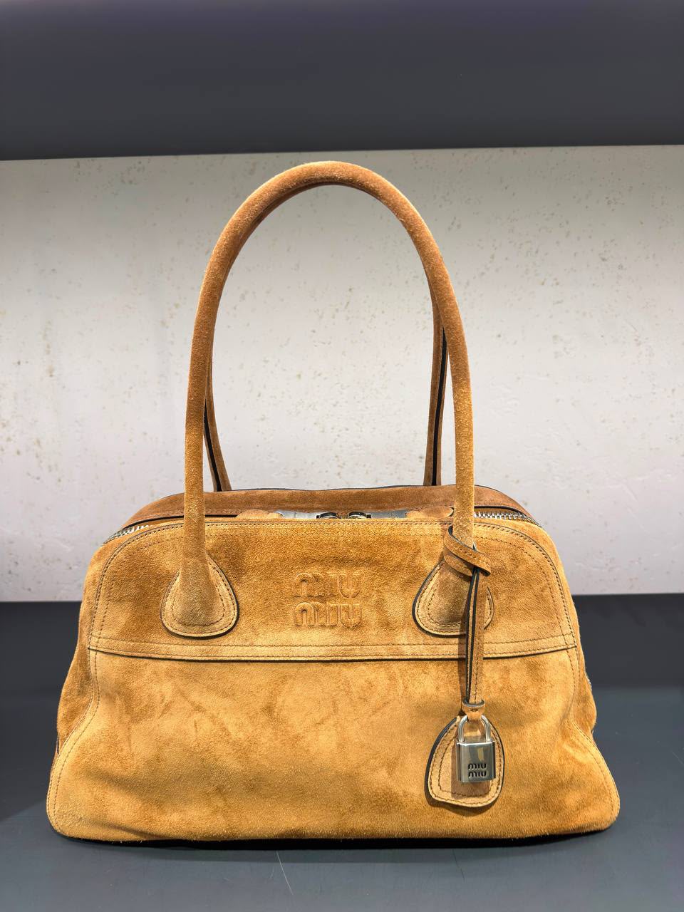 Suede Bowling Bag
