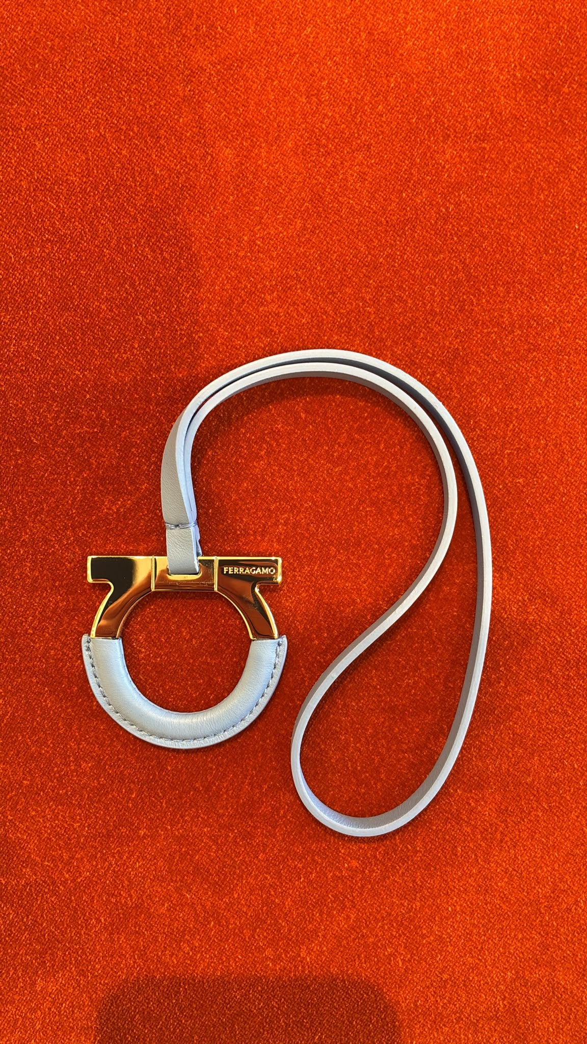 Ferragamo Gancini Leather Lanyard